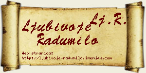 Ljubivoje Radumilo vizit kartica